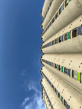 Low angle view of dormitory, Oslo
