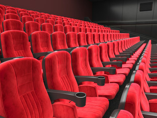 3D rendering modern cinema