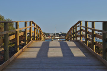 view on a bridge walkway