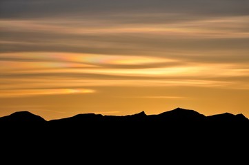 Coucher de soleil depuis Valberg, Alpes Maritimes, France