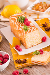 Lemon sponge cake.