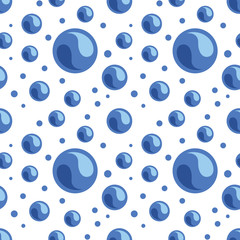 Seamless pattern. Blue bubbles.