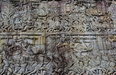 Bayon temple, Angkor Wat is a public place inSiam Reap, Cambodia.It is a beautiful ancient architecture.