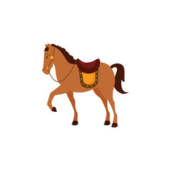 Fototapeta na wymiar cute horse of prince animal vector illustration design