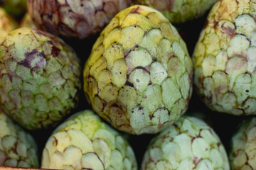 Spanish Natural and fresh fruits and vegetables gastronomy products in the market place