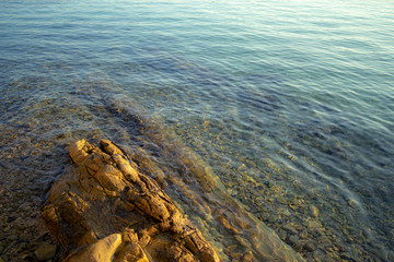stone shallow coast, the northern Mediterranean
