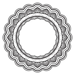 Abstract mandala graphic design decorative elements isolated on white color background for ancient geometric concepts