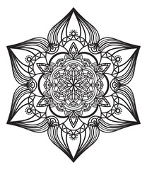 Abstract mandala graphic design decorative elements isolated on white color background for ancient geometric concepts