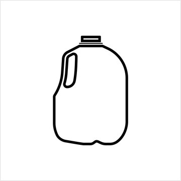 Gallon Of Milk Icon, Big Plastic Bottle