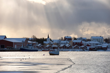 The Lofoten Islands Norway is known for excellent fishing, nature attractions such as the northern...