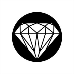 Diamond Icon, Diamond Shape Cut Face