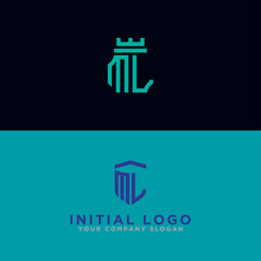 ML Logo Set modern graphic design, Inspirational logo design for all companies. -Vectors