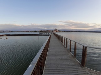 Fototapeta premium Lago di Lesina - Panorama dal pontile