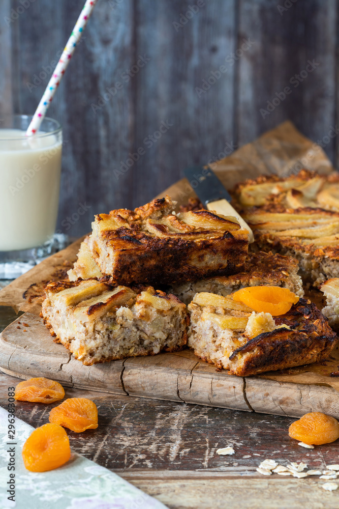 Canvas Prints pear, apricot, almond and oats breakfast squares