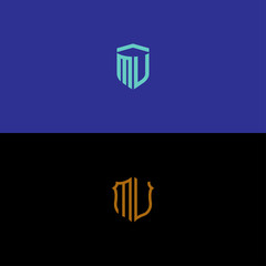 MV Logo Set modern graphic design, Inspirational logo design for all companies. -Vectors