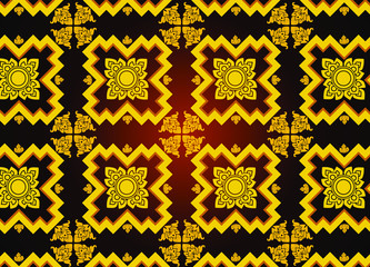 Line Thai art style background wallpaper luxury asian pattern design Vector illustration