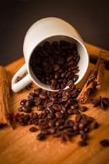 Una taza de café por la tarde