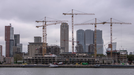 Fototapeta na wymiar Skyline Rotterdam