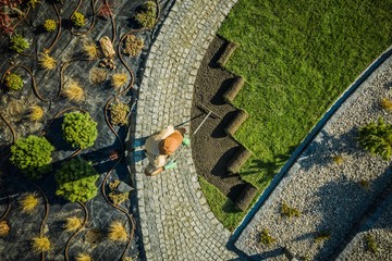 Men Installing Natural Grass