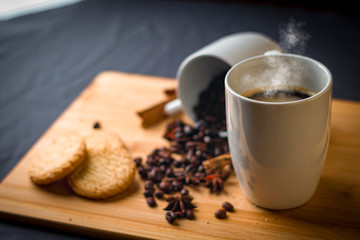 Una taza de café por la tarde