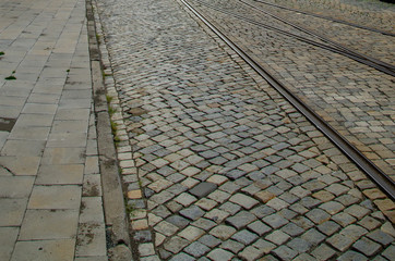 tracks in the city