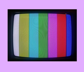 tv on white background