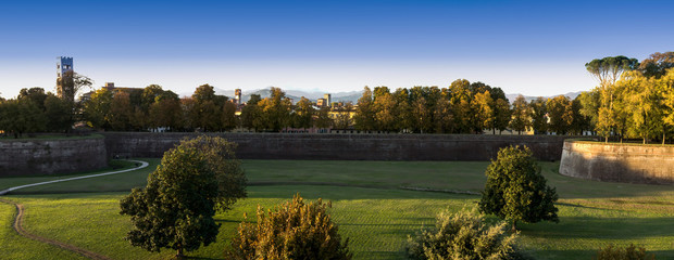 Mura della città di Lucca - Tuscany Italy - obrazy, fototapety, plakaty