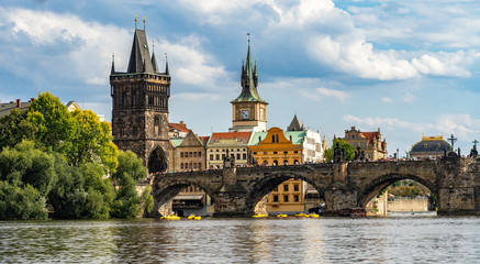 Naklejka premium Charles Bridge Prague in Czech Republic.