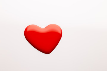 red heart isolated on white background