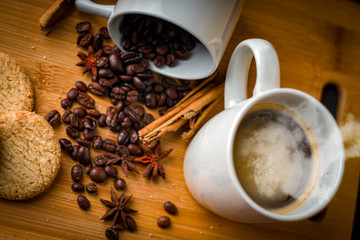 Una taza de café por la tarde