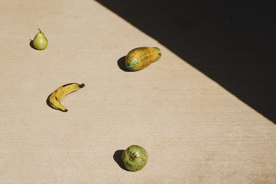 Varieties of fruits outdoors