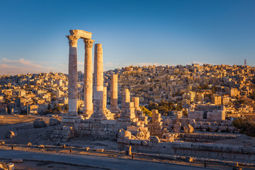 The Temple of Hercules, Amman Citadel, Amman, Jordan - obrazy, fototapety, plakaty