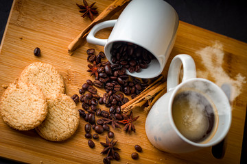 Una taza de café por la tarde