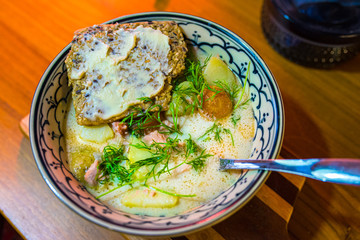salmon fish soup