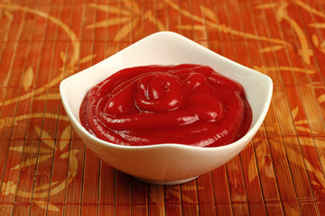 Ketchup in bowl