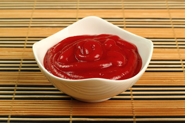 Ketchup in bowl