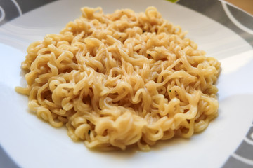 Noodles on a plate
