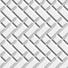 Geometric 3D white background. Seamless pattern. Rendering illustration.