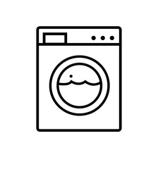 Washing machine line icon appliances symbol flat