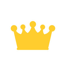 Crown icon vector isolated on white flat