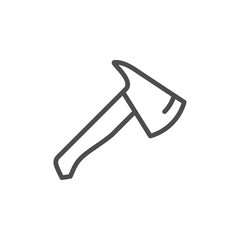 Metal axe line outline icon