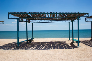 Sea water beach rest landscape sun shelter