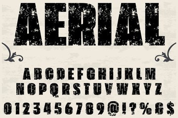 aerial  font typeface vector design old style