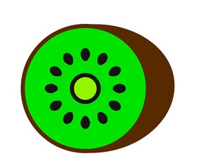 kiwi shaped simple vector icon
