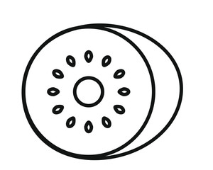 kiwi shaped simple vector icon