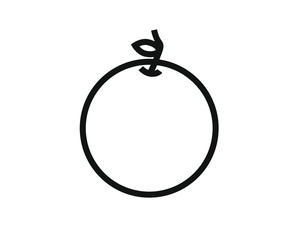 simple orange shaped vector icon