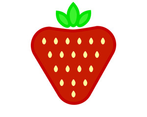 vector with simple drawing, strawberry shaped