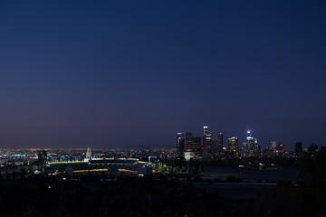 Fototapeta na wymiar Los Angeles Cityscape at night