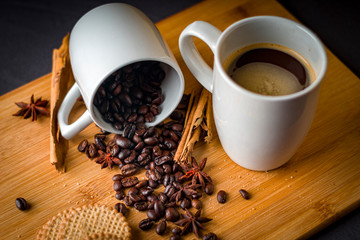 Una taza de café por la tarde