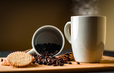 Una taza de café por la tarde